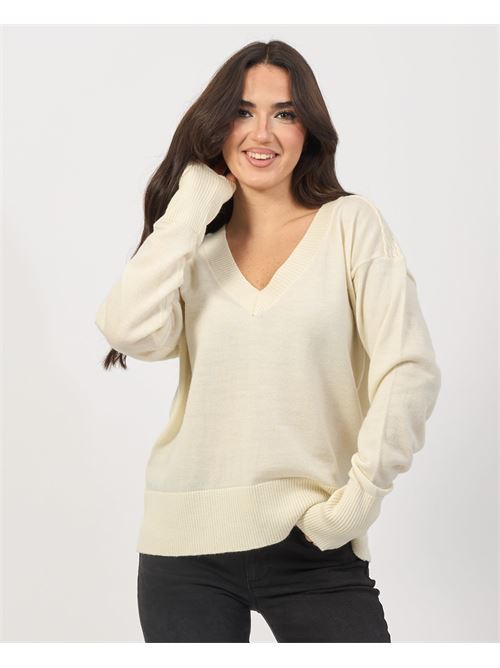 Pull Silvian Heach avec d?collet? profond SILVIAN HEACH | GPA24317MAMILK